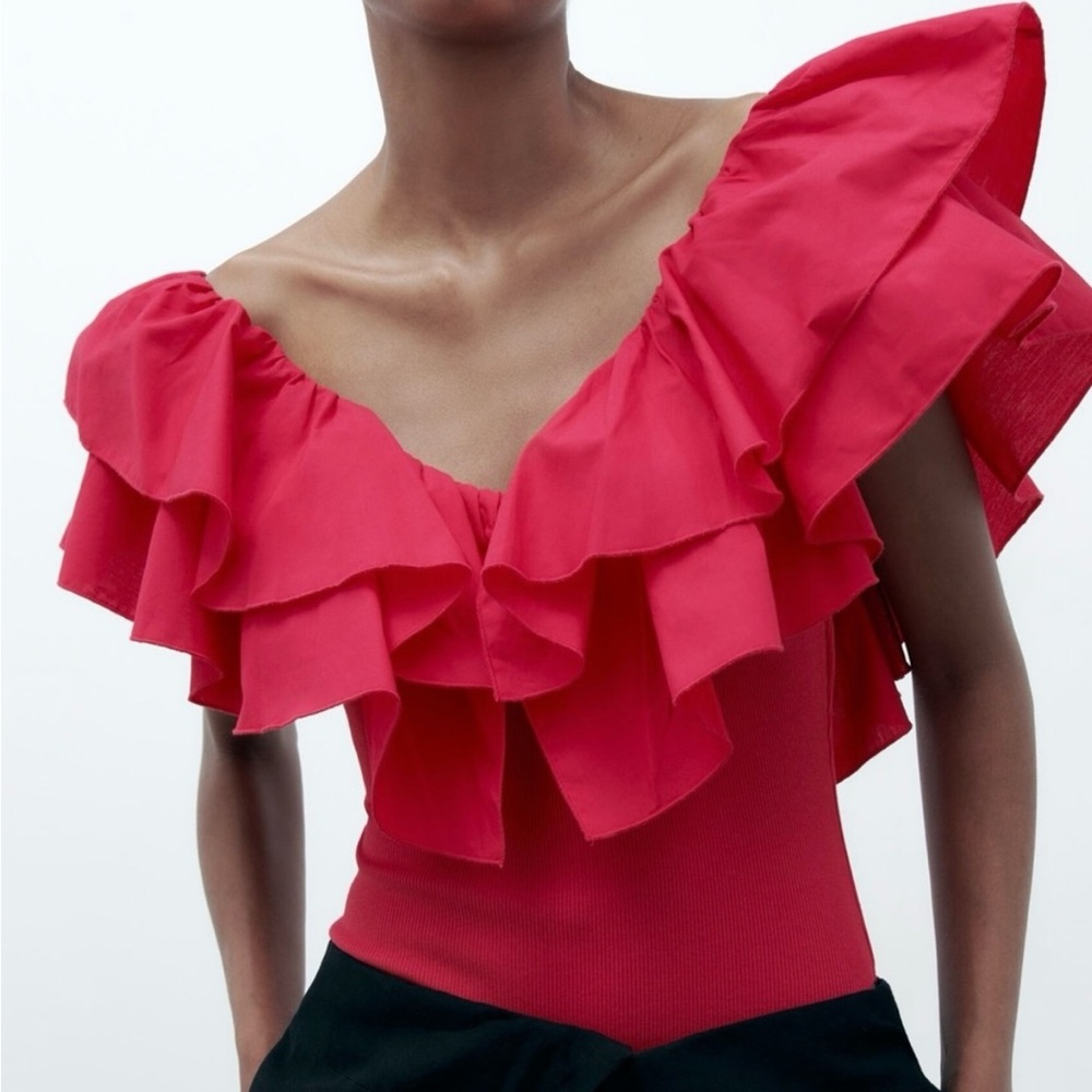 ZARA RUFFLED BODYSUIT